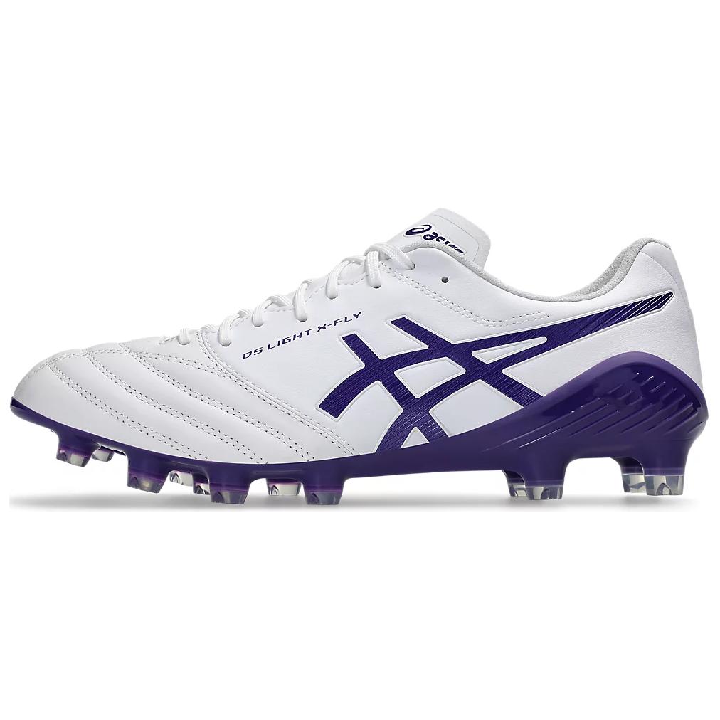 Asics Ds Light X-Fly 5 Comfortable Sports Artificial Grass Natural Grass Football Shoes Men Football Shoes White Purple 1101A047-104