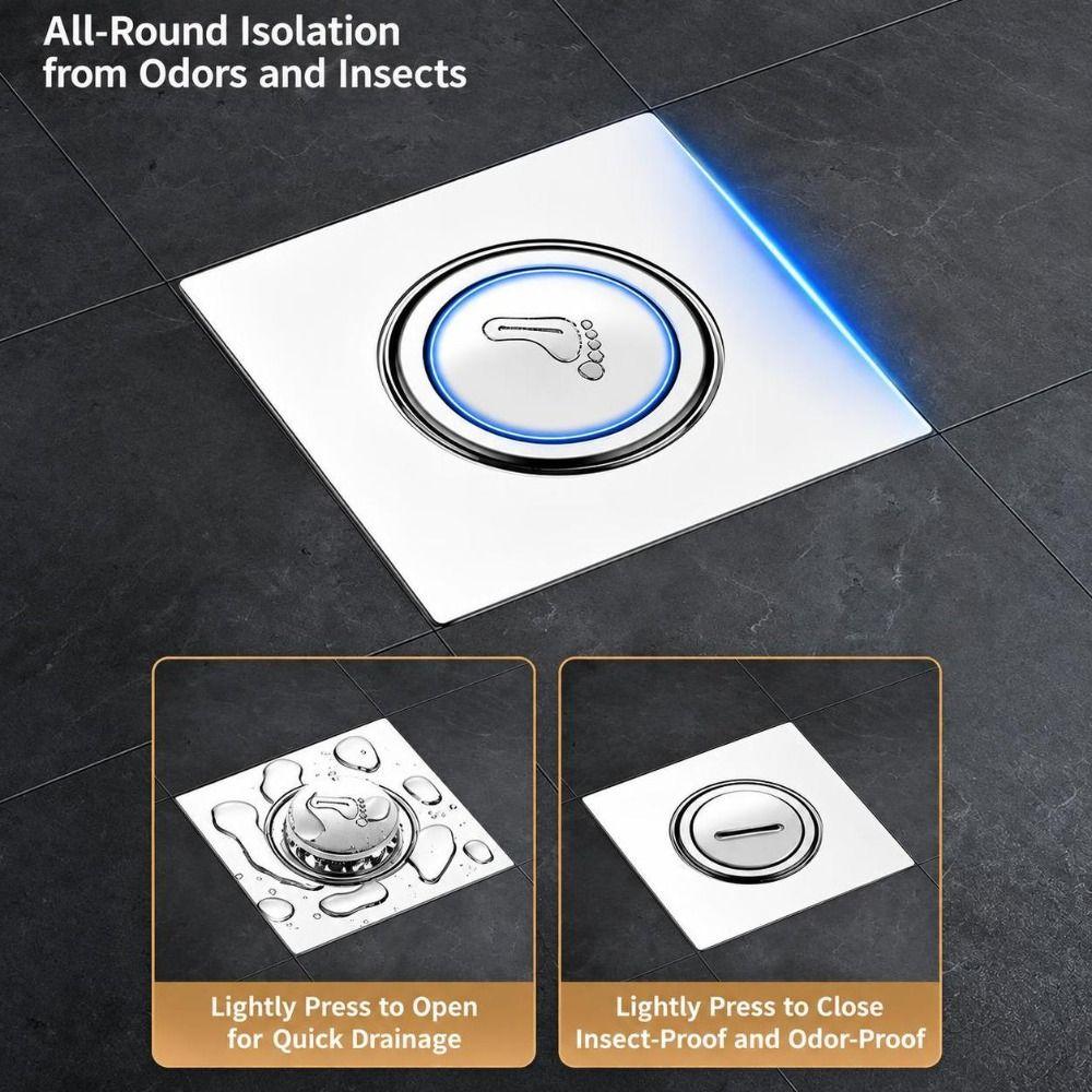 Stainless Steel Floor Drain Cover Spring Core Floor Drain Stopper Bathroom Drainage
