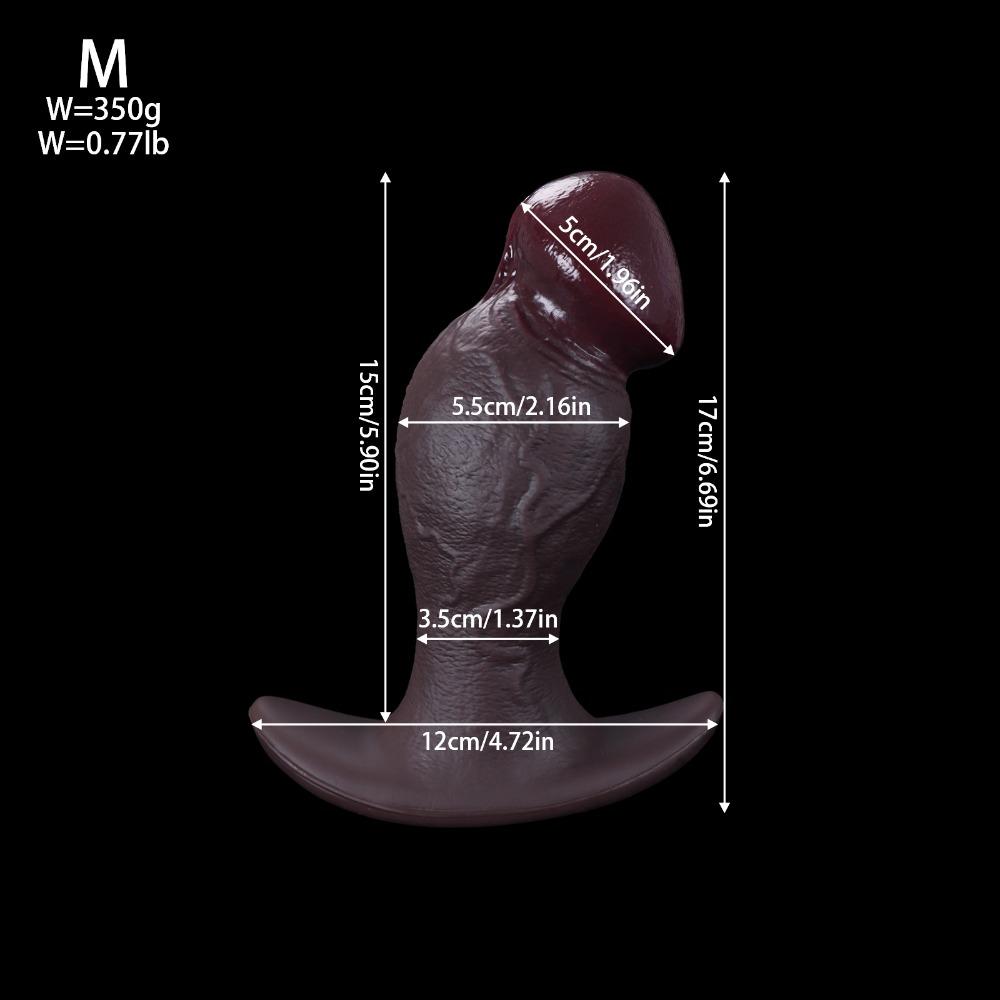 Реалистичный дилдо с гигантской грибовидной головкой - Силиконовый мягкий анальный/вагинальный дилататор, носимая SM секс-игрушка для женщин