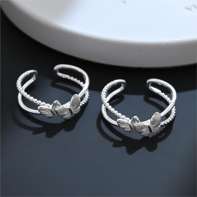 925 Sterling Silver Butterfly Ring for Women Minimalist Pattern Elegant Temperament Fashion Jewelry Gift Dropshipping