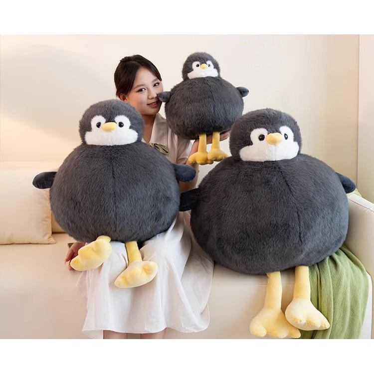 Penguin Dango Pillow Plush Toy - Large, Round, and Comforting Backrest Doll