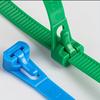 100pcs Random Colors Bundle Belt Reusable Strapping Tape Household Goods Cable Ties  Office