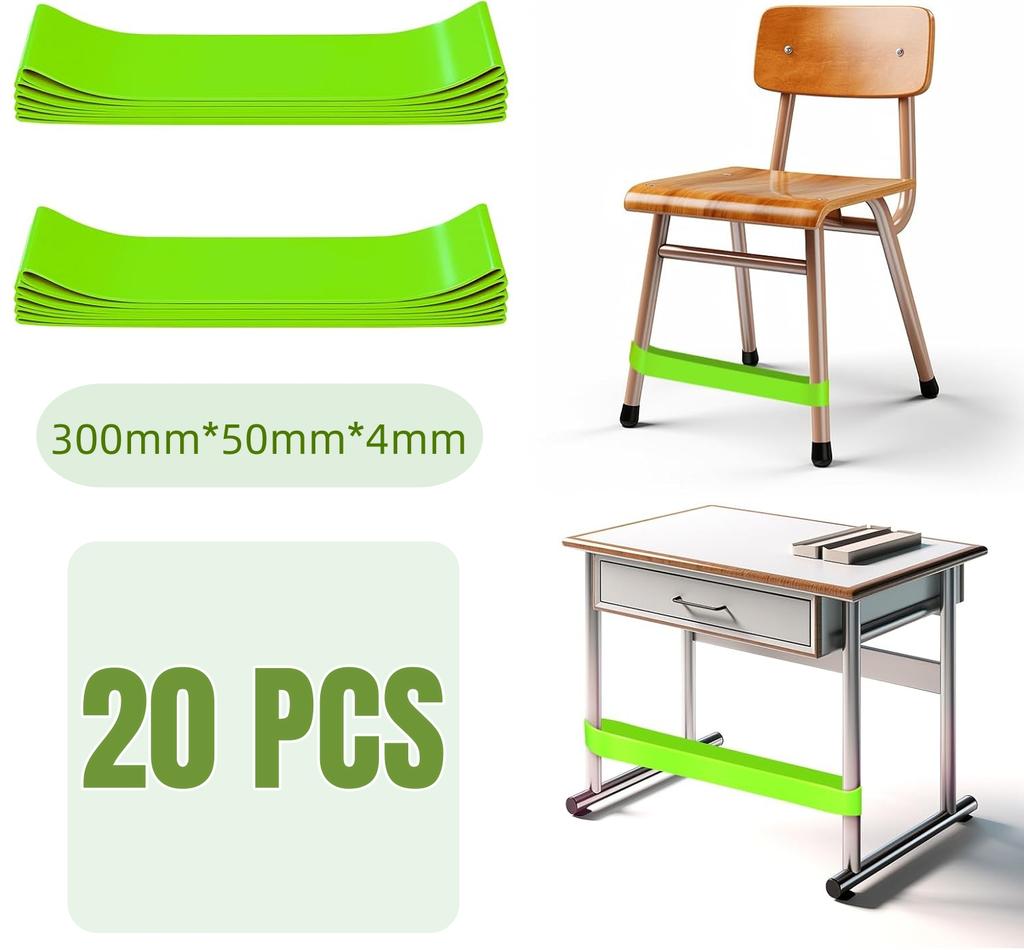 12 20 Pcs Stretchy Chair Bands For Kids Classroom Desk Straps Colorful Foot Fidget Therapy For ADHD Focus