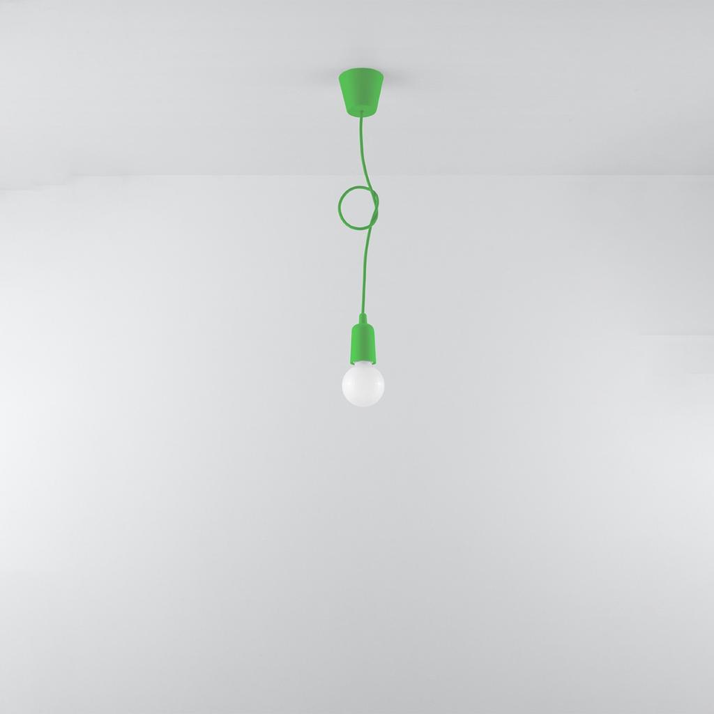 Diego 1 green hanging lamp