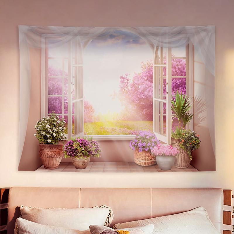 Домашний декор, фреска, гобелен на окно, комната, спальня, декор Kawaii, декор комнаты, гобелен, настенный гобелен, макрама