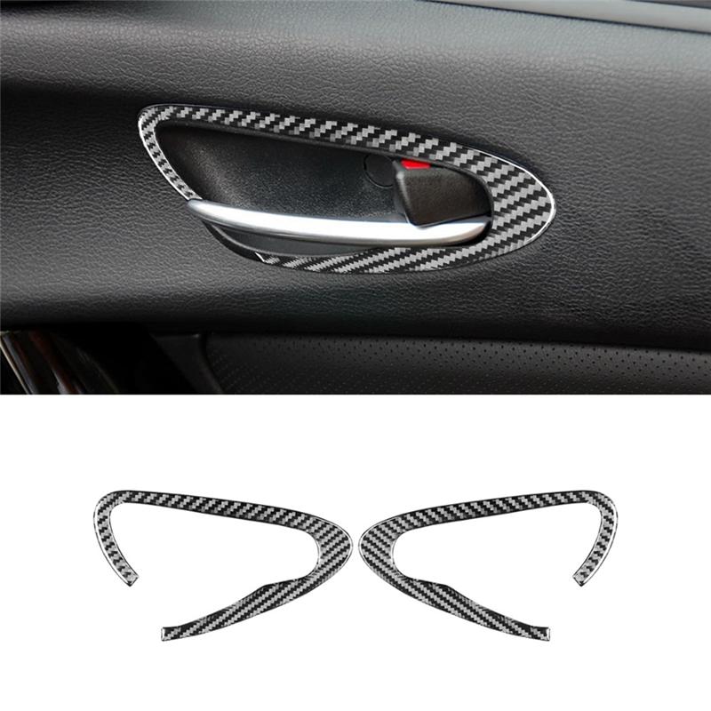 For Mazda RX8 RX-8 2004-2008 Carbon Fiber Inner Door Handle Frame Trim Stickers Car Interior Accessories