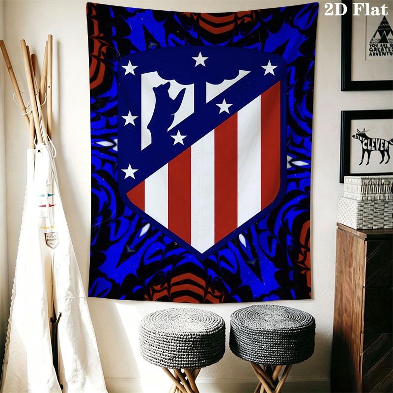 Atlético Madrid Wall Hanging Printed Fabric Blanket Decorative Tapestries for Bedroom Living Room Home Decor