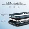 For iPhone 15 Pro Max Case Compatible with MagSafe Lens Frame Kickstand TPU+PC Shockproof Phone Cover