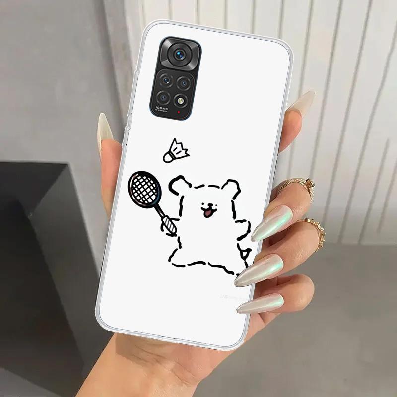 Спортивный чехол для телефона с принтом бадминтона для Xiaomi Redmi Note 15 14 14S 13 12S 12 Pro 11S 11 Plus 11T 11E 10S Мягкий чехол-накладка Redmi Нет