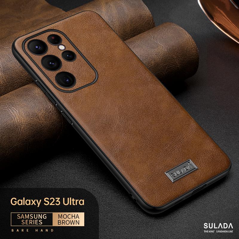 Премиальный чехол из ПУ-кожи для Samsung Galaxy S23 S23 Ultra Plus Тонкий Стильный Мягкий захват Ударопрочный Защита от царапин Чехол