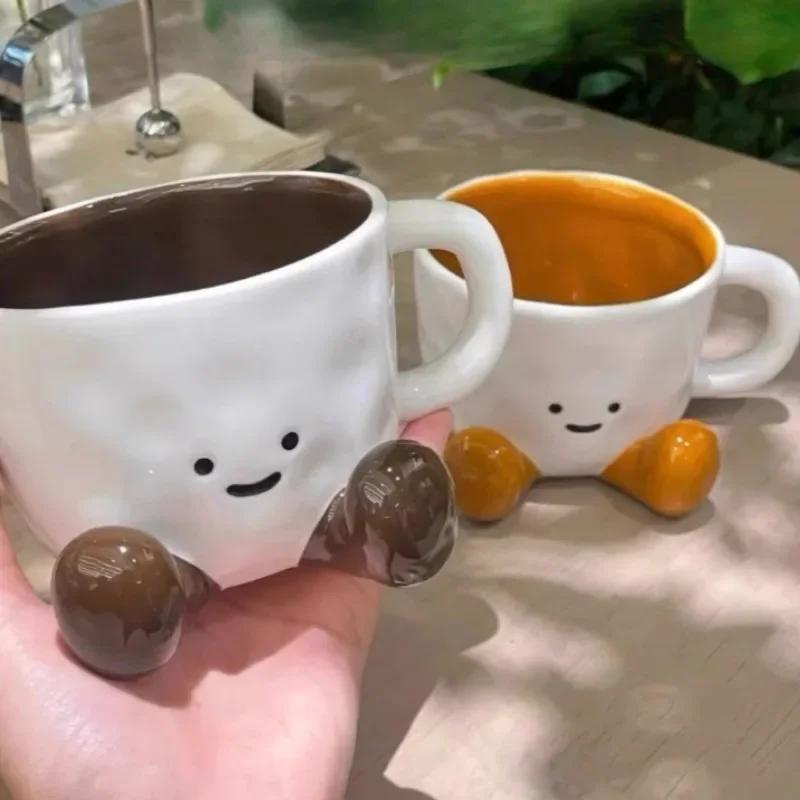 Креативные керамические кружки для кофе для пар Милый мультяшный набор подарков на День святого Валентина, День рождения с упаковкой в подарочную коробку