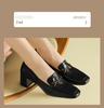 [Top layer sheepskin] 2026 Retro Square Toe Thick Heel Cowhide Oxford Shoes