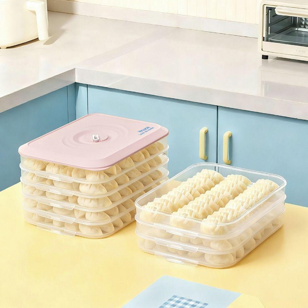 Multi-Layer Dumpling Storage Box Fresh-Keeping Frozen Dumpling Storage Box for Home