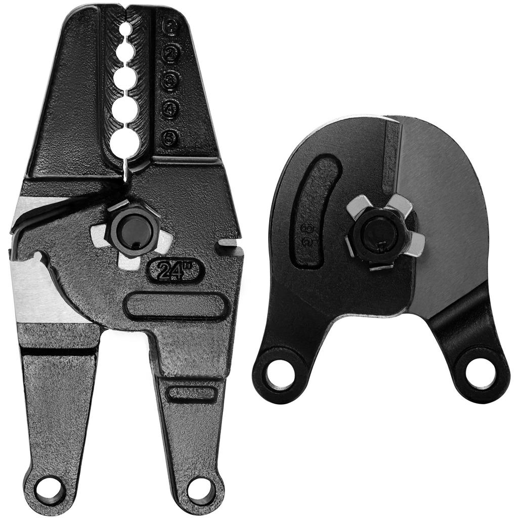 VEVOR Bench Swager Tool 24\" Wire Rope Swaging Tool with Crimper Cable Bolt Cutter Head Bench Crimper 1/16\"-3/16\" Aluminum/Copper