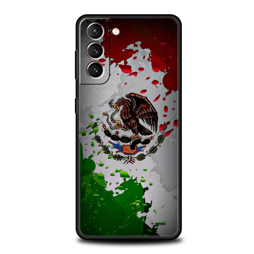 Mexico Flag Phone Case For Samsung Galaxy S24 S23 S22 S20 Ultra S21 FE 5G S10 S9 Plus S10E S8 Soft Silicone Cover