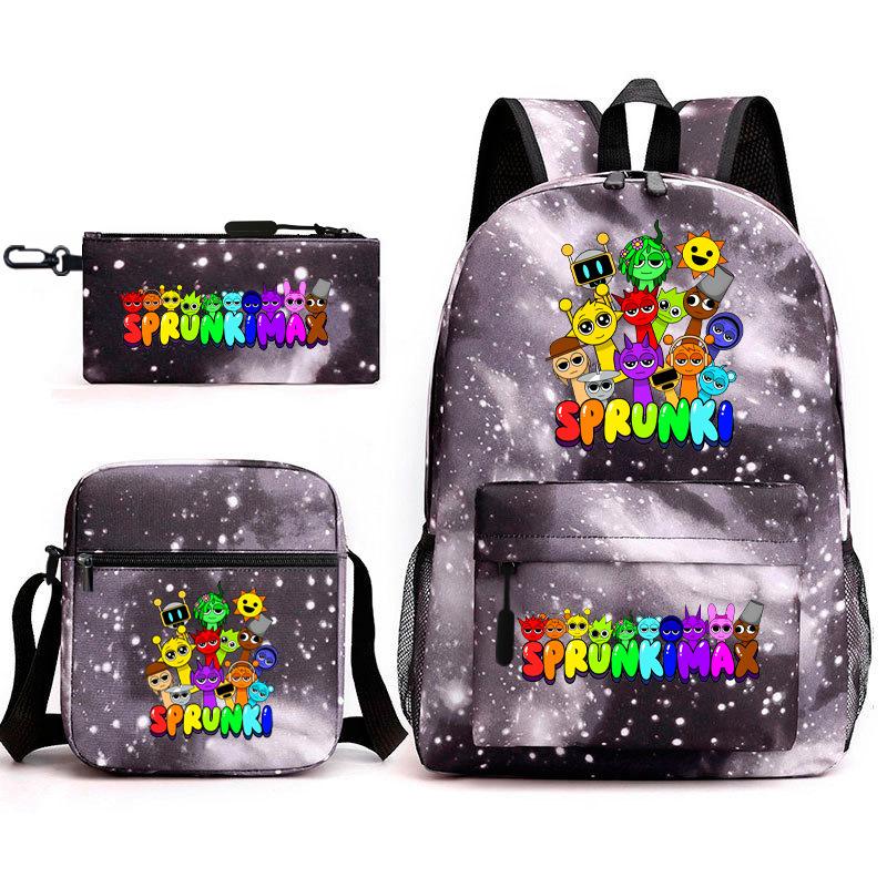 Игровые товары Rhythm Box Школьная сумка Sprunki Мультяшный Рюкзак Созвездие Сумка-портфель Набор из трех предметов