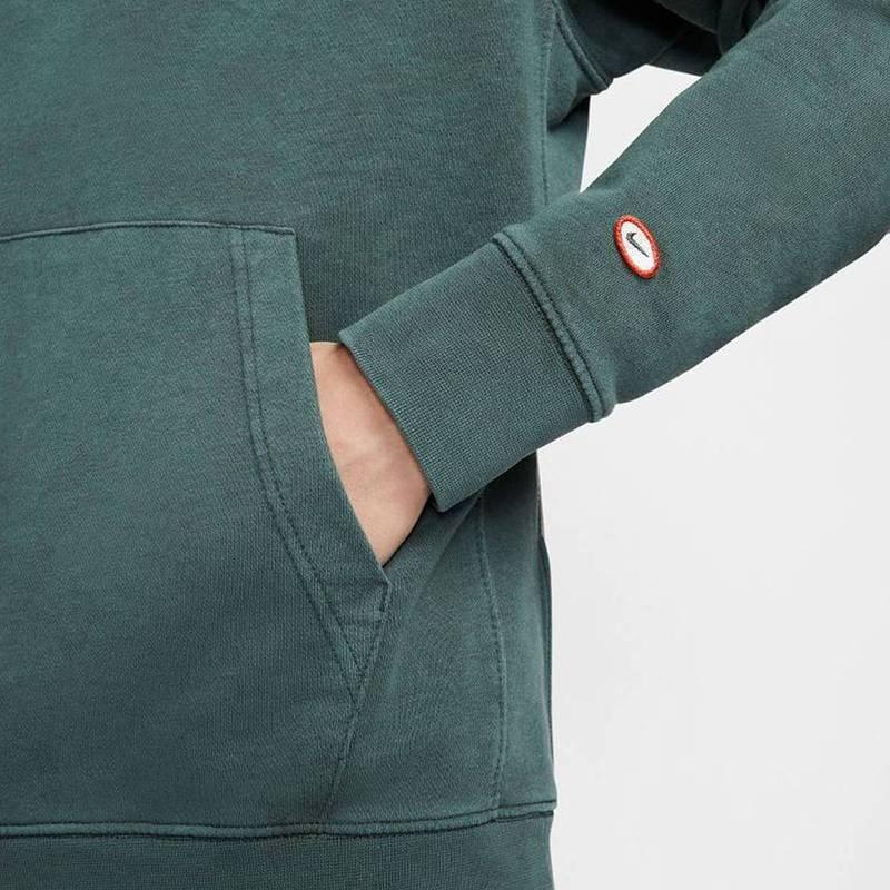 Nike Серия Спортивный образ жизни Однотонный Дышащий Свободного кроя Худи Пуловер С длинным рукавом Толстовка Мужская толстовка Зеленый HQ4954338
