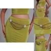 Luxury Artificial Pearl Flower Metal Waist Chain For Women With Chic Style