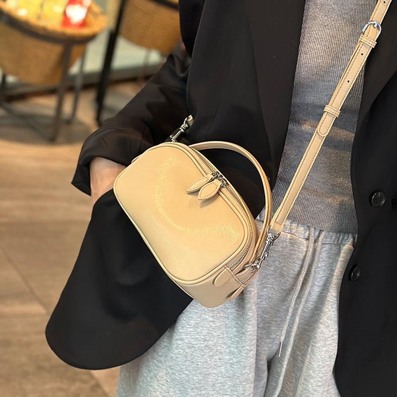 Женская сумка из натуральной кожи, многослойная, вместительная, стильная и простая сумка через плечо с верхним слоем