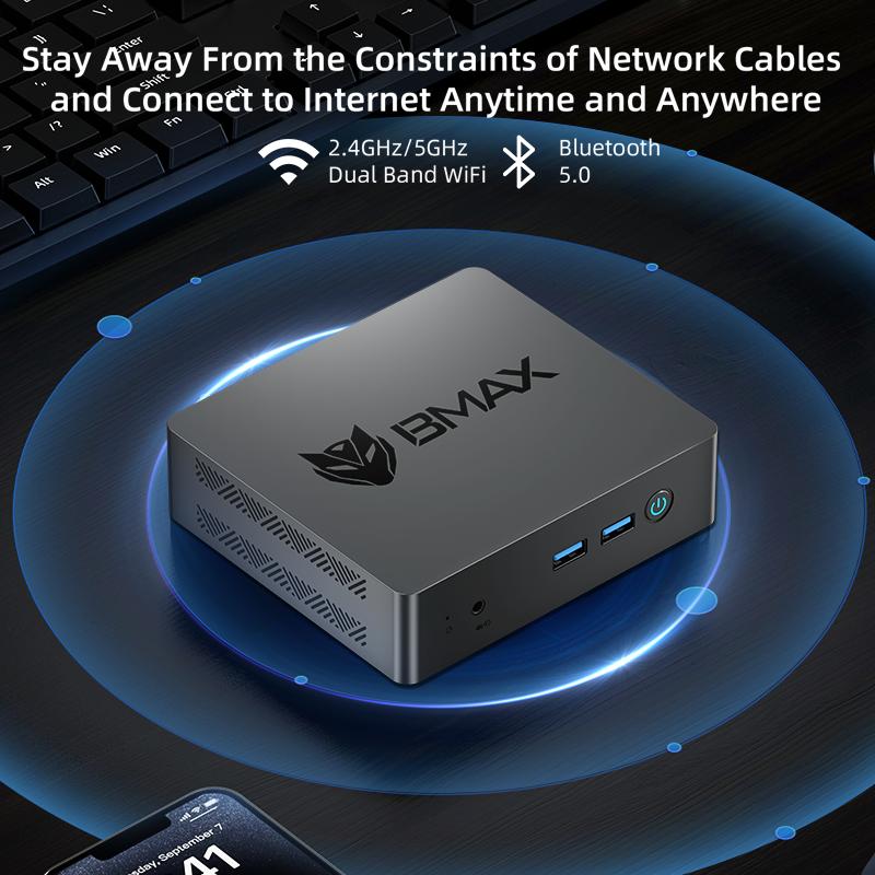 BMAX B3PRO Мини-ПК Windows 11 Intel N5095 8 ГБ ОЗУ DDR4 256 ГБ SSD Intel UHD Graphics 1000 Мбит/с Ethernet