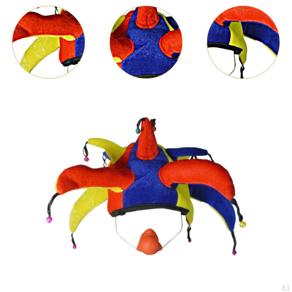 Clown Hat Headwear Halloween Decor Fancy Dress Roles Play Novelty Head Gear Costume Accessories for
