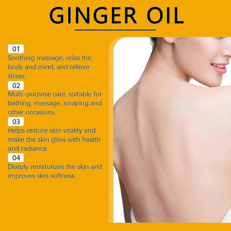 Ginger Oil, Ginger Massage Oil for Lymphatic Drainage, Natural Ginger Oil for Skin, Arnica Oil, Sore Muslce Massage Oil - Warming and Relaxing