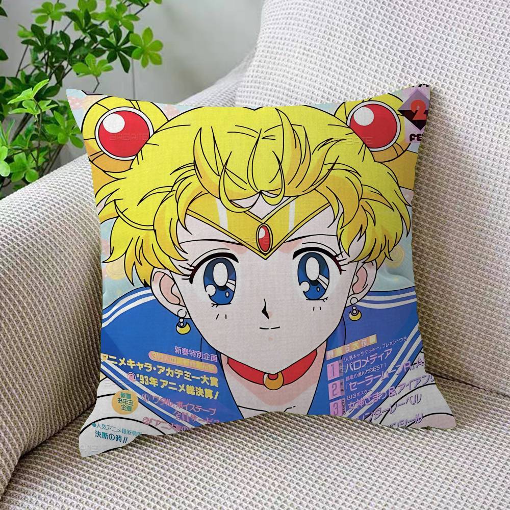 Милая подушка S-Sailor M-Moon Подарок Декор для домашнего офиса Спальня Диван Автомобильная подушка Чехол 45X45