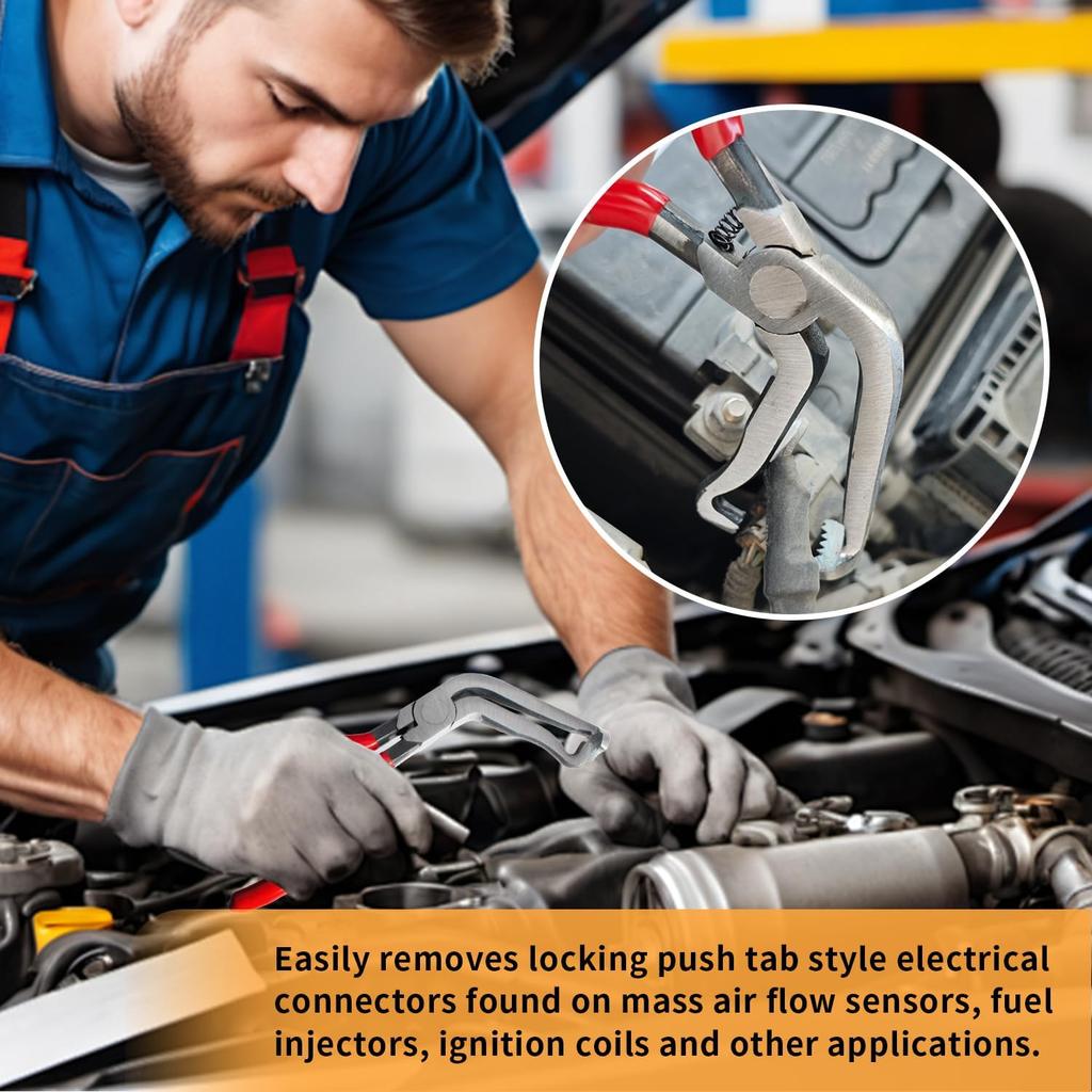 2 PCS Electrical Disconnect Pliers For Cars, 60 Degree Automotive Electrical Connector Pliers And Electrical Connector Separator Tool