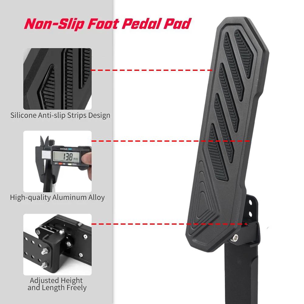 Dead Pedal Driver Foot Rest Left Side Kick Panel For 2018-2022 Jeep Wrangler JL JLU 4XE For Gladiator JT Anti-Slip DH-1092-BK
