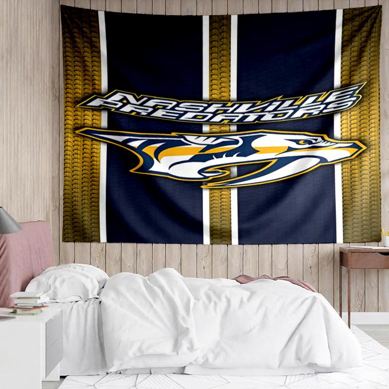 1PC Nashville Hockey Team Tapestry Accessories Playroom Tapestry, for Bedroom,Livingroom, dormitory Room Wall Decor Fan Birthday Gifts
