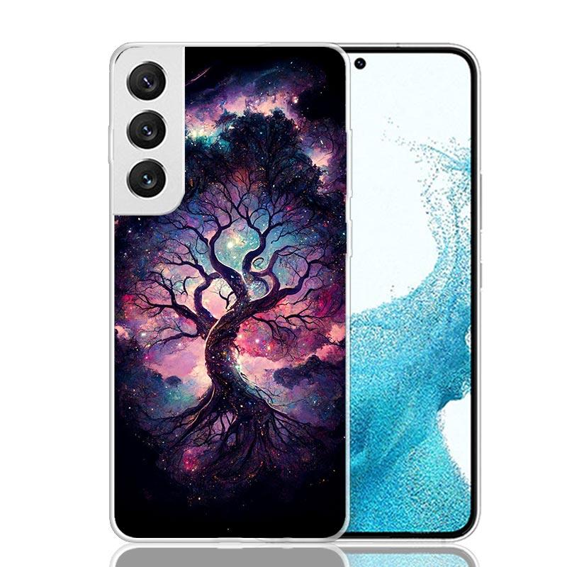 Чехол для телефона 'Древо Жизни Космос' для Samsung Galaxy S26 Ultra S23 S24 S25 Edge S20 FE S21 S22 Plus Мягкий Чехол с Принтом Fundas Ga