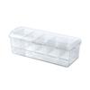 Five-compartment Ice Box Chilled Box Household Transparent Seasoning Box Five Grids with Cover