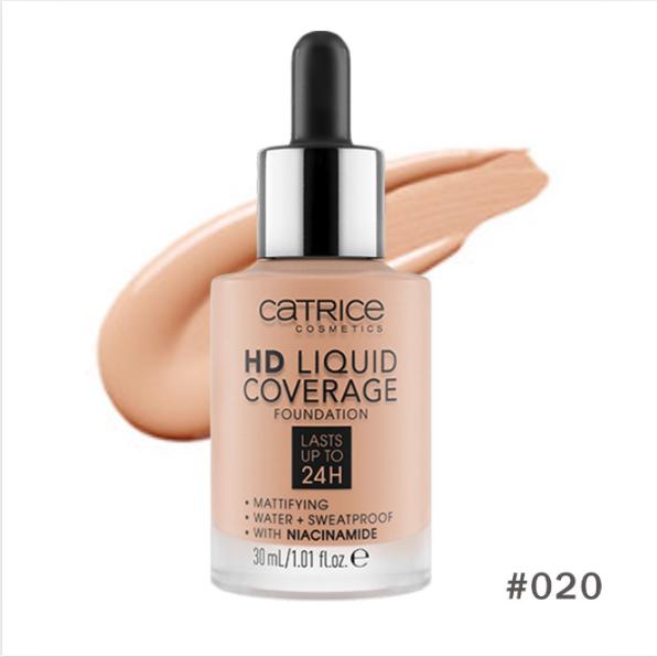 [CATRICE] Тональный крем Catrice HD Liquid Coverage с высоким и естественным покрытием, веганский, без жестокости, с ниацинамидом