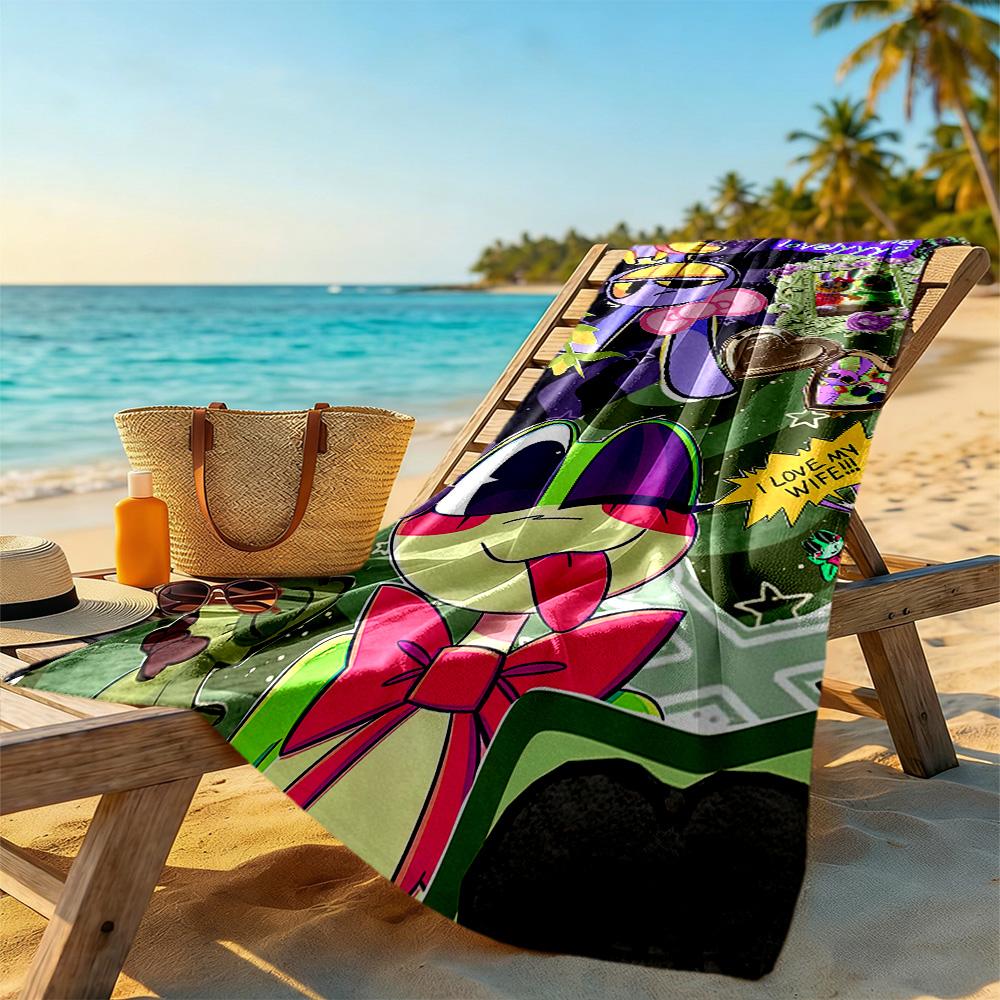 Digital Circus Beach Towel Super Soft Microfiber Quickdry Fabric Comfortable Lightweight Suitable for Swimming, Gym, Camping, Yoga Vacation