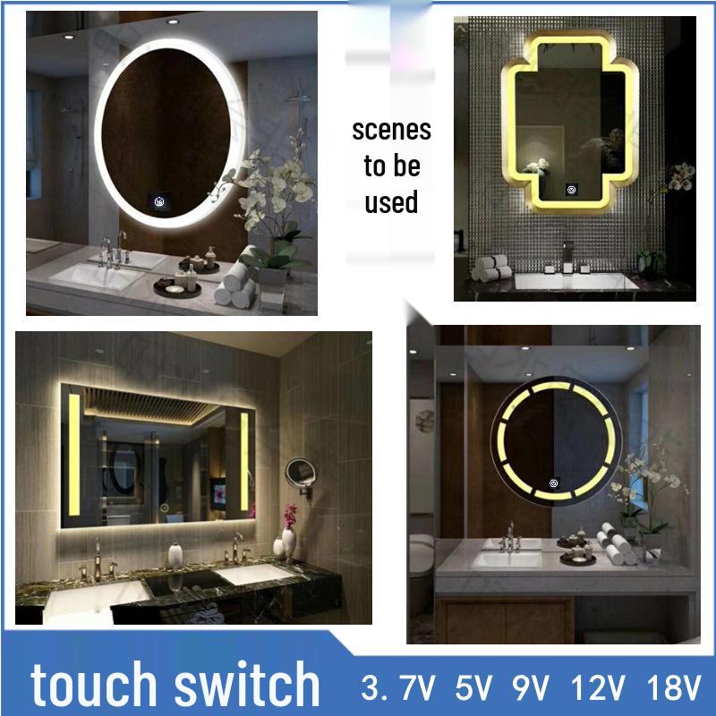 Умное LED-зеркало с функцией антизапотевания и сенсорным переключателем для ванной комнаты или туалетного столика