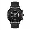 Men'S Fake Three-Eye Belt Calendar Casual Fashion Business Quartz Belt Watch One Piece Delivery