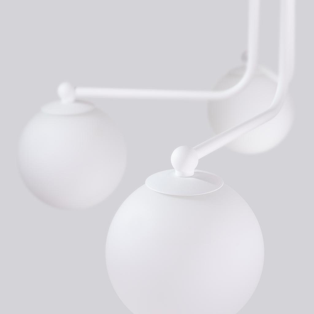Lampa Sufitowa Nowoczesna Biała Szklane Białe Kule Do Salonu 5Xg9 8W Astral Sollux Lighting