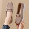 New Thick Soles Increase Women's Loafers Spring and Autumn Casual Leather Shoes Comfortable Sports Lazy Shoes Light Walking