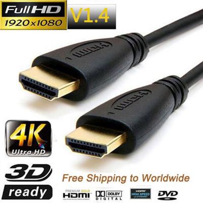 1M 1080P HDMI V1.4 Высокоскоростной кабель «папа-папа» для HD-телевизора ЖК-проектора