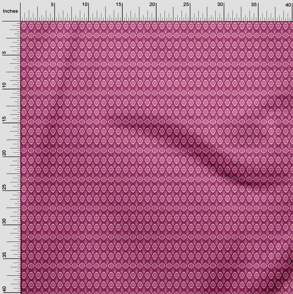oneOone Cotton Flex Fuschia Pink Fabric Asian Ikat Sewing Craft Projects Fabric Prints By Yard 40 Inch