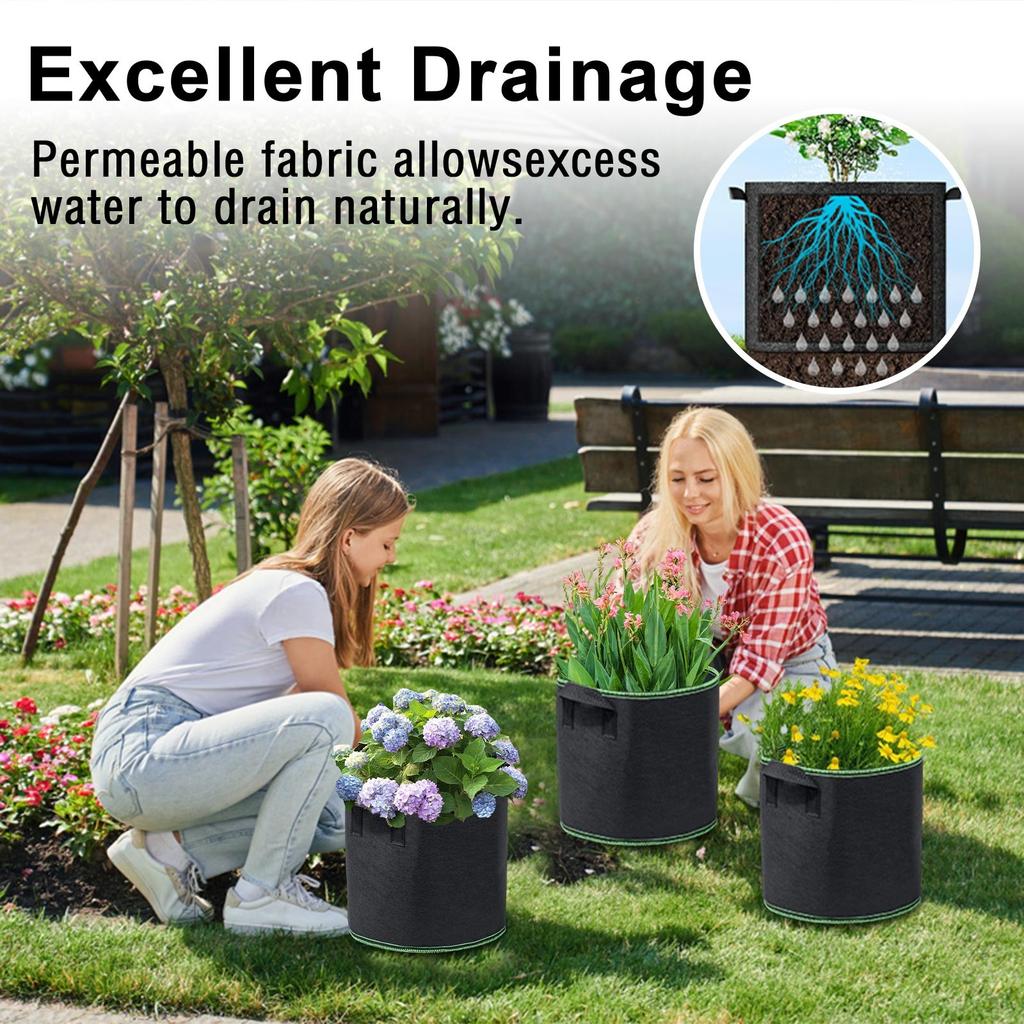 5 галлонов тканевый мешок для выращивания растений нетканый мешок для выращивания растений горшок для выращивания растений мешок для выращивания растений с ручкой мешок для выращивания растений