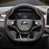KTDJ9 Suitable for Skoda Anti-Slip Buckle Segmented Suede Steering Wheel Cover Suitable for Kodiaq Octavia3 Octavia2 Superb