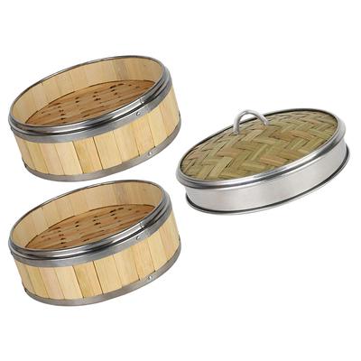1 комплект бамбуковой пароварки, многослойная пароварка для булочек, кухонная пароварка с крышкой, практичная корзина для пароварки