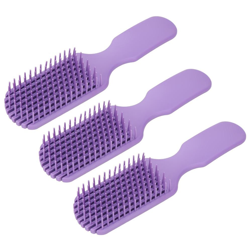 3pcs Rounded Tips Hair Detangler Comb Nine Claw Comb Massage Hair Brush Shower Use