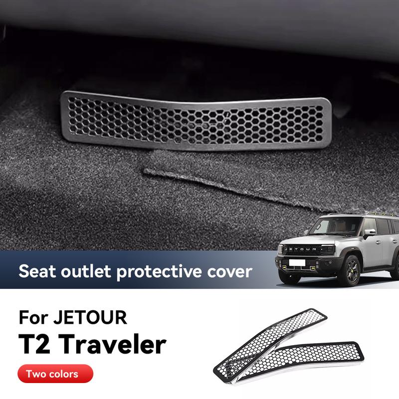 For JETOUR T2 Traveler Car Air Vent Covers Air Conditioner Duct Outlet Exhaust Dustproof Seat Stainless Steel Auto Accessories