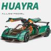 1/32 Pagani Huayra Суперкар Литые и Игрушечные Транспортные Средства Металлическая Модель Автомобиля Амортизатор Звук Свет Коллекция Автомобильные Игрушки Подарок