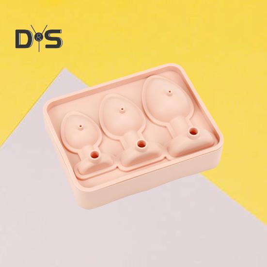 Силиконовая форма для льда в форме забавной анальной пробки для юмористичных напитков и розыгрышей на вечеринке