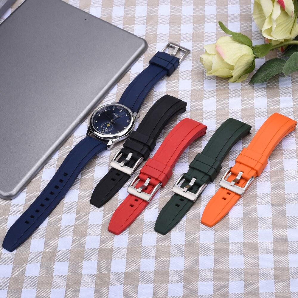Premium Grade Vulcanized FKM Rubber Watch Strap 20mm 22mm 24mm Quick Relase Watchbands