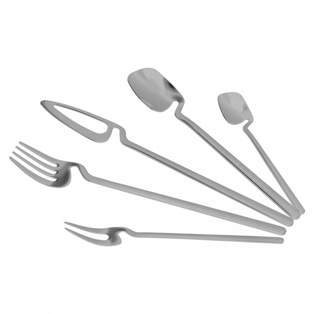 Spoon Fork Dinnerware Set Versatile Use 5Pcs Cutlery Set
