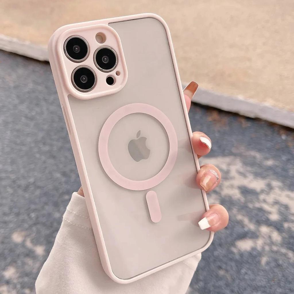 Роскошный магнитный чехол с беспроводной зарядкой для Magsafe для iPhone 15 14 13 12 11 Pro Max, мягкий магнитный бампер из ТПУ, противоударный чехол